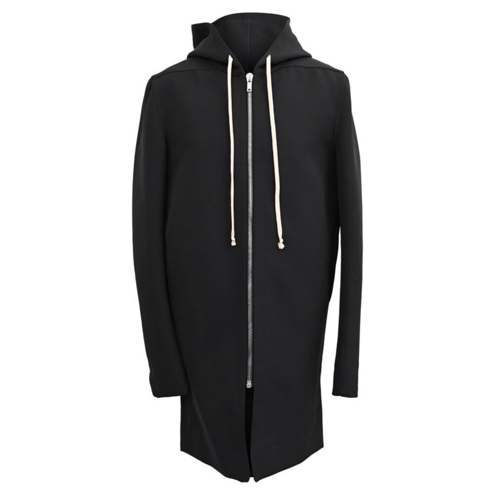 Rick Owens DRKSHDW Fishtail Hooded Parka Jacket in Black Cotton